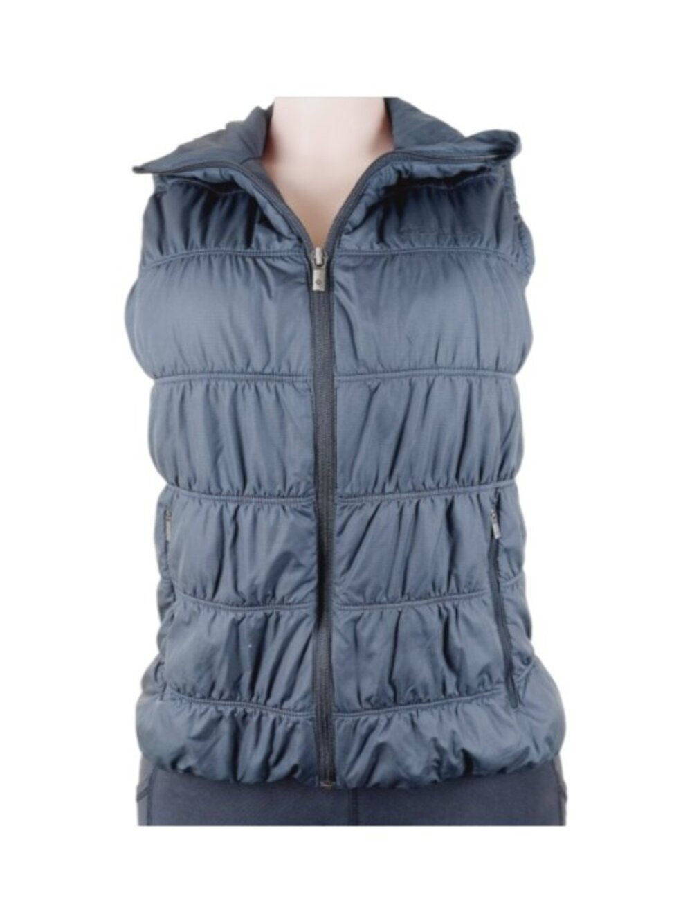 Columbia Women's Black Ruched Sleeveless Insulated Puffer Vest Size M